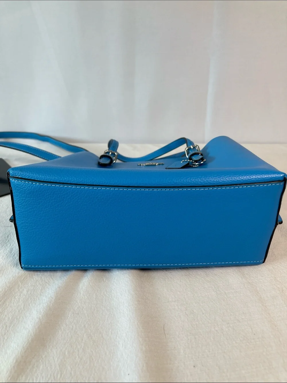 COACH F2378-C4084 Mollie Tote 25 Sky Blue Leather Crossbody Authentic